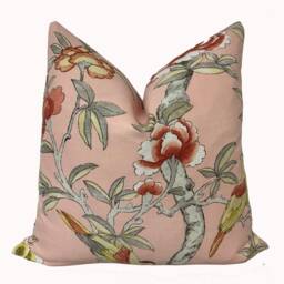 Thibaut Giselle Imperial Garden Collection Pale Pink Cushion Cover Pillow Double Sided - thumbnail 2
