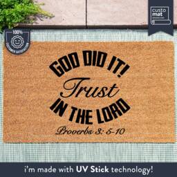 God Did It Trust in The Lord Proverbs 3 5-10 - New Home Gift Religious Christianity Housewarming - thumbnail 1