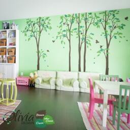 White Tree Decal Large Tree Wall Wall Art Tattoo Mural Stickers Decals Decor - Nt010 - thumbnail 3