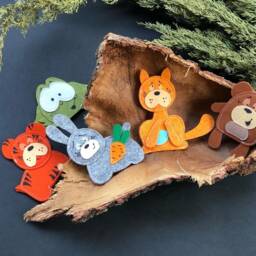Finger Animals, Quiet Toys Felt Puppets Felt Animals Toddler Montessori Children - thumbnail 4