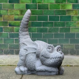 Concrete Cute Dragon Statue Stone Baby Figure Cement Sculpture Fantasy Garden Ornament Mythical Creature Decor Dragon Figurine - thumbnail 2