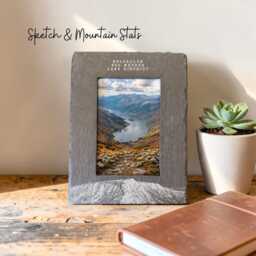 Helvellyn Sketch Photo Frame - Lake District - Wainwright Gift Hiking Personalised Option Available - thumbnail 2