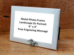 Horse Racing Emblem Picture Frame Birthday Gift Landscape Or Portrait Present 187 Mf