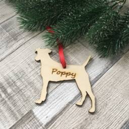 Personalized Jack Russell Christmas Ornament Laser Cut Wooden Xmas Decor - thumbnail 3