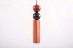 Handmade Concrete Pendant Light With Epoxy Spheres