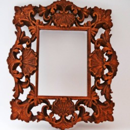 Wooden Photo Frame, Wood Picture Wedding Carved Art Rustic Carving 5x7 Frame, 8x10 Frame - thumbnail 2