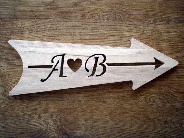 Personalized Wood Arrow Sign, Wooden Sign, House Home Decor, Handcrafted Wall Art - image 1