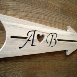 Personalized Wood Arrow Sign, Wooden Sign, House Home Decor, Handcrafted Wall Art - thumbnail 3