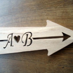 Personalized Wood Arrow Sign, Wooden Sign, House Home Decor, Handcrafted Wall Art - thumbnail 2