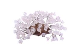 Clear Flower Wall Sconce Lighting Bronze Plate Polyester Lamp - thumbnail 1