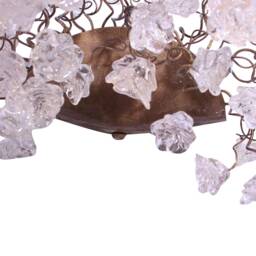 Clear Flower Wall Sconce Lighting Bronze Plate Polyester Lamp - thumbnail 3
