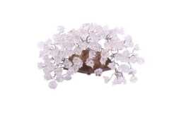 Clear Flower Wall Sconce Lighting Bronze Plate Polyester Lamp - thumbnail 4