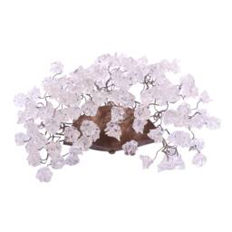 Clear Flower Wall Sconce Lighting Bronze Plate Polyester Lamp - thumbnail 2