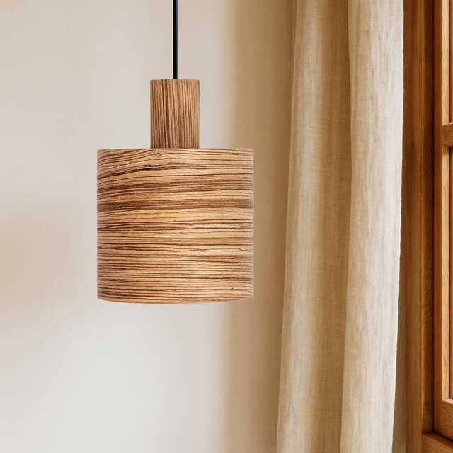 Wood Kitchen Island Pendant Light, Modern Dining Room Minimal Chandelier Lighting - image 1