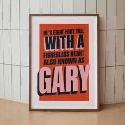 He's Also Known As Gary Inspired Lyrics Print - Wall Art A4 A3 A5 Unframed Indie Music Rock - thumbnail 2