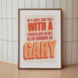 He's Also Known As Gary Inspired Lyrics Print - Wall Art A4 A3 A5 Unframed Indie Music Rock - thumbnail 3