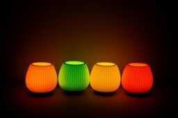 3D Printed Night Light - Soothing Nursery Lamp Kids Room Decor Soft Ambient Handmade Gift Desk & Home Decoration Kid - thumbnail 1