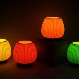 3D Printed Night Light - Soothing Nursery Lamp Kids Room Decor Soft Ambient Handmade Gift Desk & Home Decoration Kid - thumbnail 2