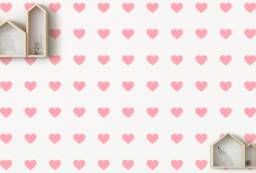 Heart Vinyl Wall Decals, Scandinavian Nursery Decor, Valentine Stickers