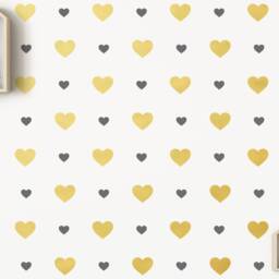 Heart Vinyl Wall Decals, Scandinavian Nursery Decor, Valentine Stickers - thumbnail 3
