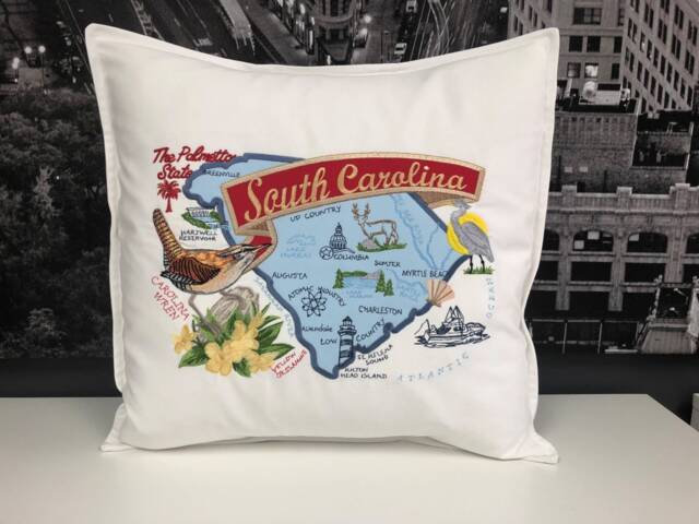 South Carolina State Pillow With Deather Insert - image 1