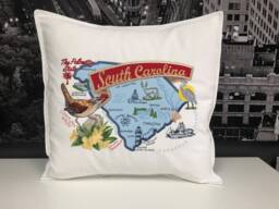 South Carolina State Pillow With Deather Insert - thumbnail 1