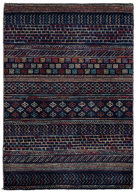 "Handmade Afghan Retro Gabbeh Rug - Size 126 X 80cm/4'2"" 2'7" - image 1