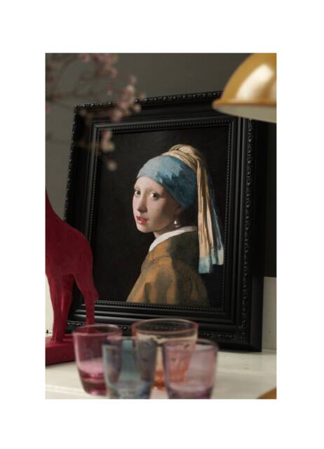 Girl With A Pearl Earring Framed, Vintage Painting, 1665 Johannes Vermeer, Retro Art, Iconic Painting - image 1