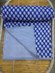 Hand Block Print Cotton Dohar - Jaipur Printed Reversible Summer Ac Blanket
