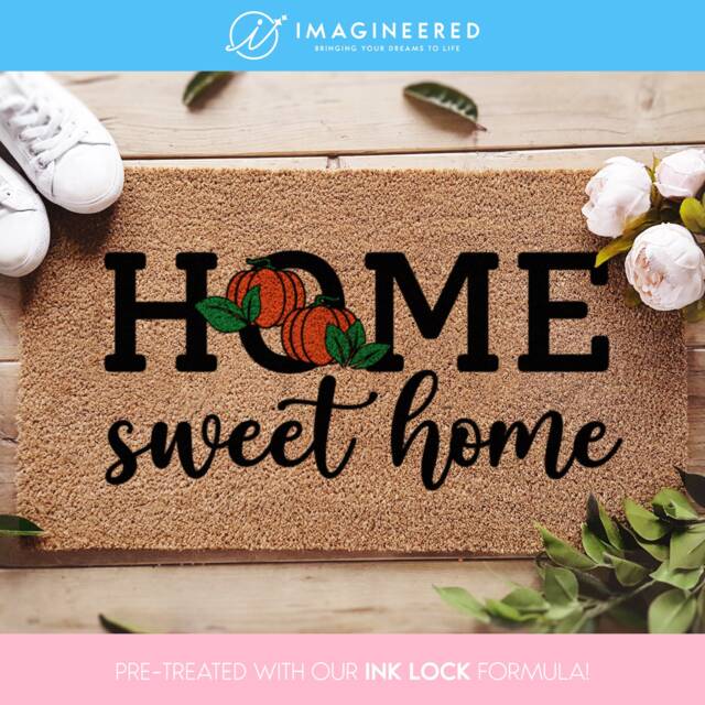 Home Sweet Seasonal Fall Doormat - Autumnal Welcome Door Mat Porch Decor Pumpkin Rug Housewarming Gift Ideas - image 1