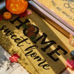 Home Sweet Seasonal Fall Doormat - Autumnal Welcome Door Mat Porch Decor Pumpkin Rug Housewarming Gift Ideas - thumbnail 2