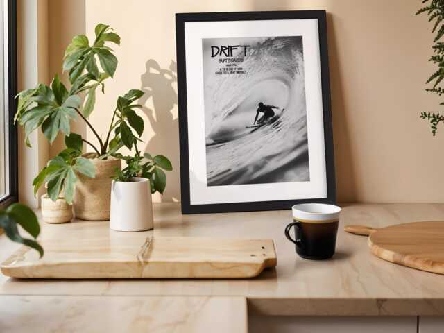 Drift Surfboards Retro Fashion Poster - Surfing Cool Wall Art A2 A3 A4 Framed Print Gift For Him/Her Aesthetic Trendy - image 1