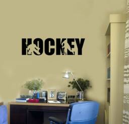 Hockey Wall Decal Sports Art Ice Lovers Room Decor - #2847Di - thumbnail 1