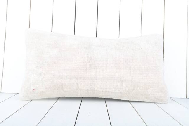 Handmade Turkish Kilim Lumbar Pillow Cover 12x24 Inch - image 1