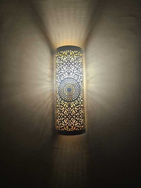 Moroccan Brass Wall Sconce Handcrafted Lamp - image 1