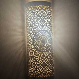 Moroccan Brass Wall Sconce Handcrafted Lamp - thumbnail 2