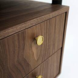 Desk in A Mid-Century Scandinavian Style Made Of Walnut Vaneer Livlo O-B02 - thumbnail 4
