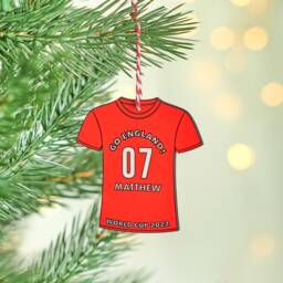 Personalised World Cup England Christmas Decoration - thumbnail 2