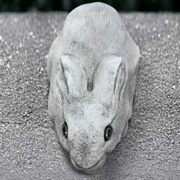 Outdoor Bunny Sculpture Concrete Rabbit Statue Cement Pet Decoration Stone Animal Ornament Bunny Lover Gift Handmade Decor Yard Art - thumbnail 2