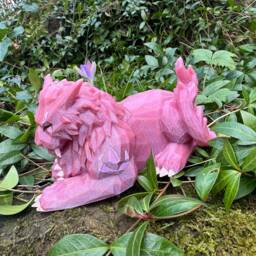 Pink Crystalline Druid Cat 3D Printed Figure 15cm - thumbnail 2