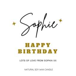Personalised Happy Birthday Candle, Custom Name Sparkle Gift For Her - thumbnail 2