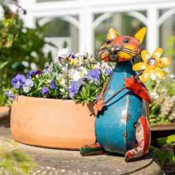 Pair Of Upcycled Metal Cat Ornaments - thumbnail 2