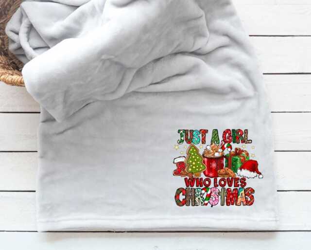 Personalized Christmas Blanket - Festive Movie Watching - image 1