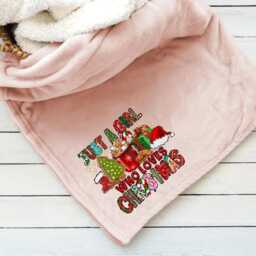Personalized Christmas Blanket - Festive Movie Watching - thumbnail 2