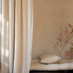 Blue Jeans Linen Curtain Panel, Denim Melange Curtains, Soft & Relaxed Drop in Blue Other - thumbnail 3