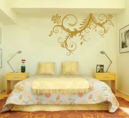 Large Vinyl Wall Art Decal Sticker Floral Ornaments Flower Blossom 1143 - 6 Feet Wide