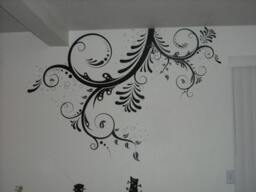 Large Vinyl Wall Art Decal Sticker Floral Ornaments Flower Blossom 1143 - 6 Feet Wide - thumbnail 3