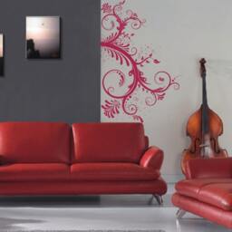 Large Vinyl Wall Art Decal Sticker Floral Ornaments Flower Blossom 1143 - 6 Feet Wide - thumbnail 2