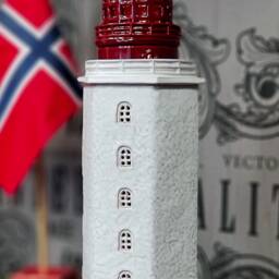 Handmade Ceramic Lighthouse Candle Holder - Kvitsoy Fyr, Norway. Ceramic Miniature Unique Gift. Tiny Clay Lighthouse. Christmas Suvena - thumbnail 2