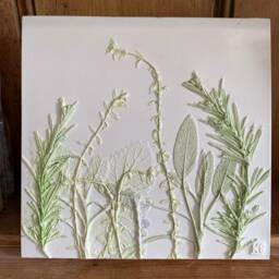 The Herb Garden - Hand Made Botanical Plaster Wall Hanging - thumbnail 4